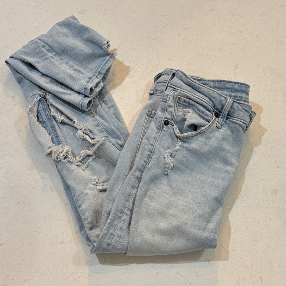 Abercrombie & Fitch Light Blue Simone High Rise Jeans 29 Long